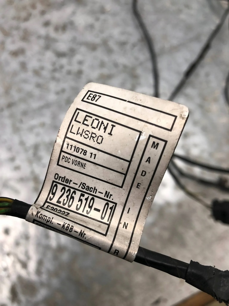 фото №5, Джгут pdc перед bmw e87 lci 9236519