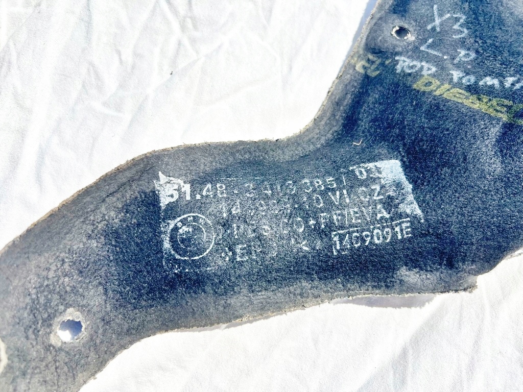 Bmw x3 e83 ізоляція звукоізоляція шумоізоляція захист двигуна ліва 3413385 Недорого