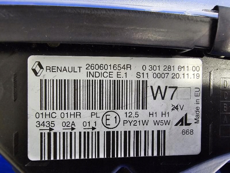 фото №16, Renault captur i 260601654r лампа передняя перед левая