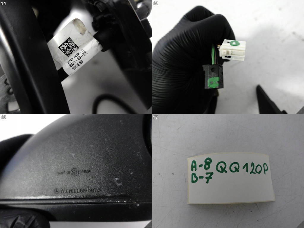 Mercedes glb x247 19- дзеркало зовнішнє праве перед 8+7 pin європа Зі Шроту