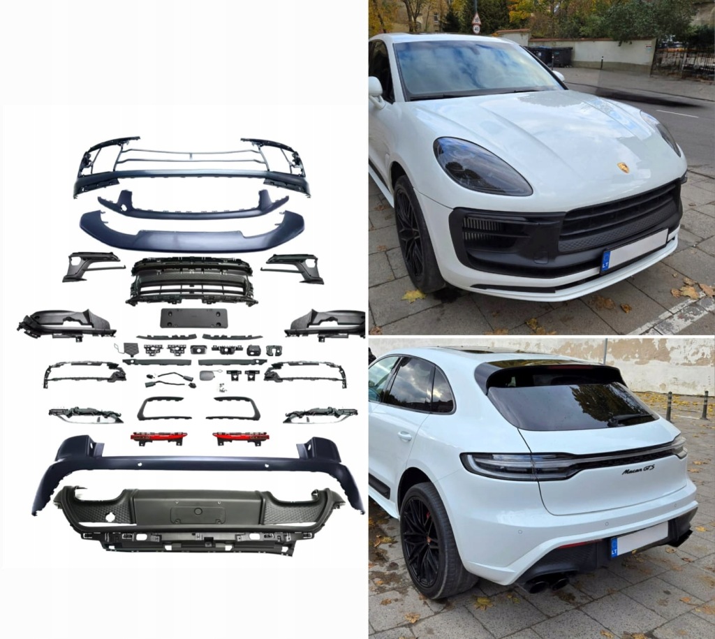 Porsche macan gts bodykit бампер передній фари кришка багажника дифузор 14-18 Недорого