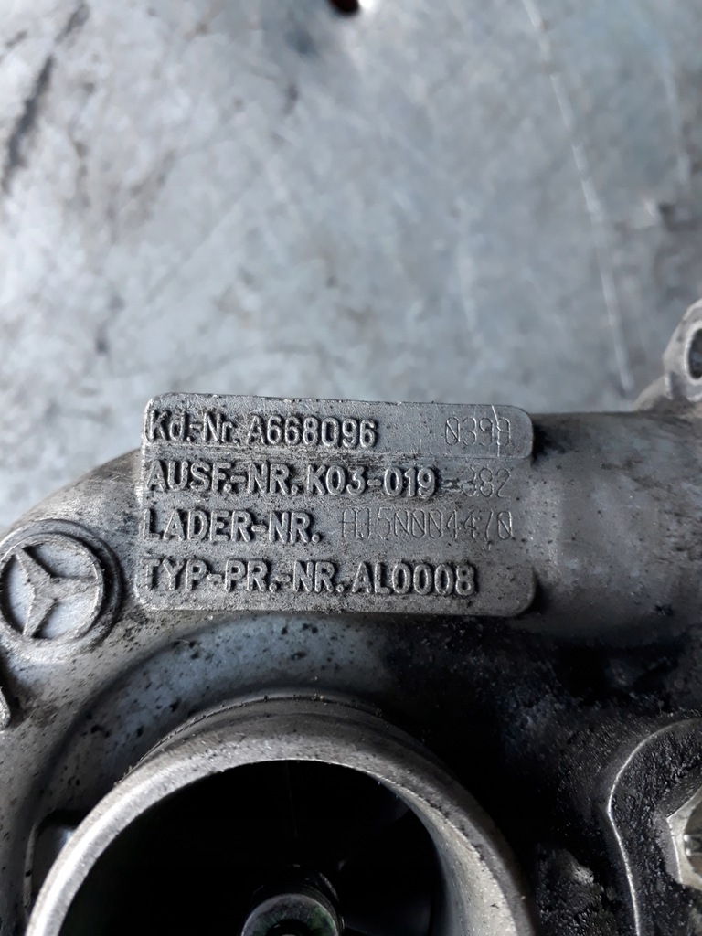фото №6, Турбонагнітач a668096 mercedes w168 1.7 cdi