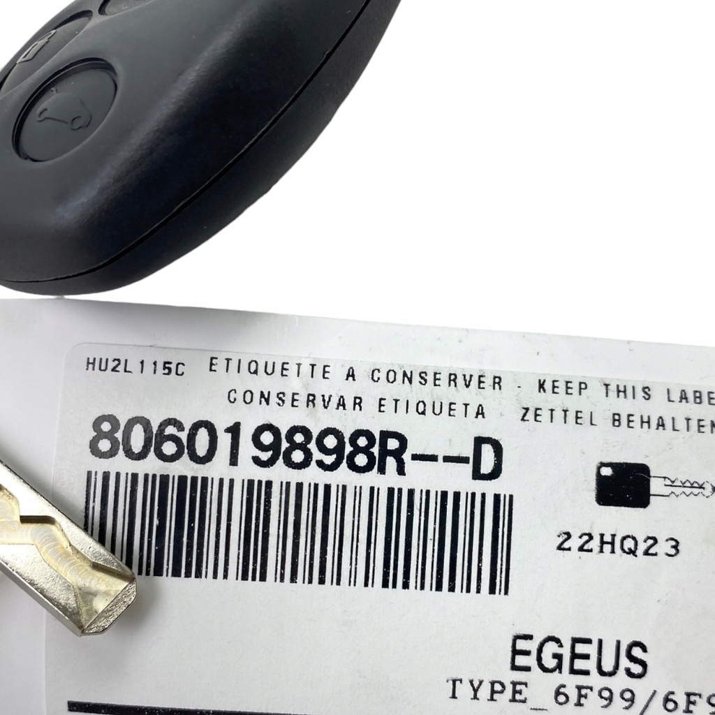 фото №15, Замок запалювання 3 ключі trafic iii master iii kangoo 2