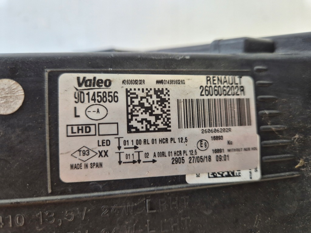 Фара перед ліва led pure vision 260606202r renault megane iv 4 Оригінал