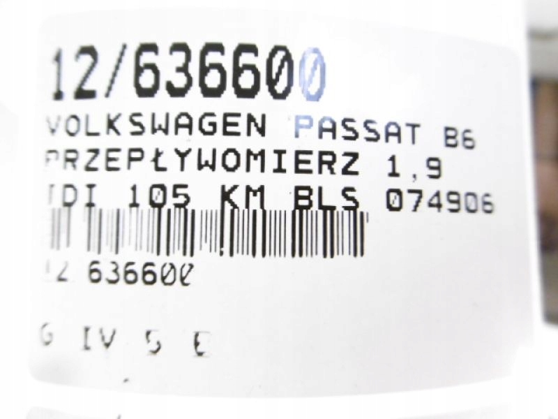 фото №6, Passat b6 расходомер 074906461b 2,0tdi