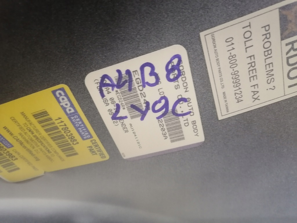 фото №13, Крила правий a4 b8 przedlift ls9r оцинковка