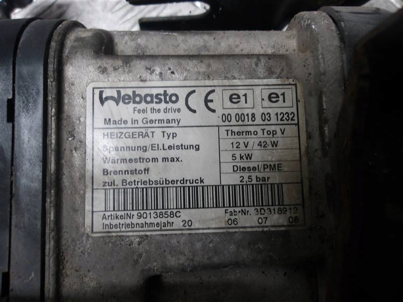 фото №2, Webasto vw touran i 1.9 tdi 105