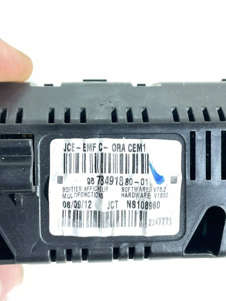 фото №5, Дисплей панели консоли partner berlingo iii 3 308 3008 c5 - 9678491880