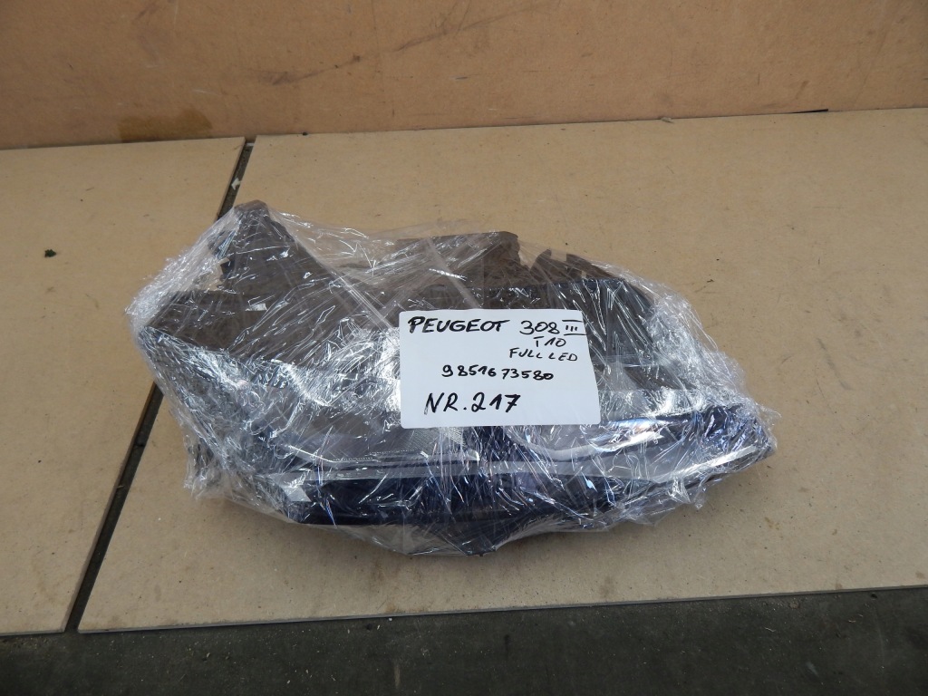 Peugeot 308 3 t10 фара правый перед правый  передняя full led 9851673580 с Разборки