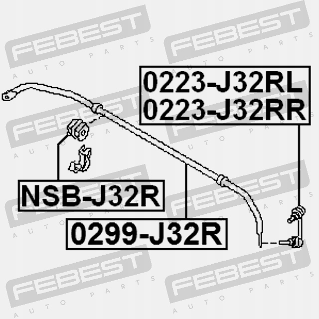 фото №10, 0299-j32r febest стабилизатор задний nissan teana rus make j32r