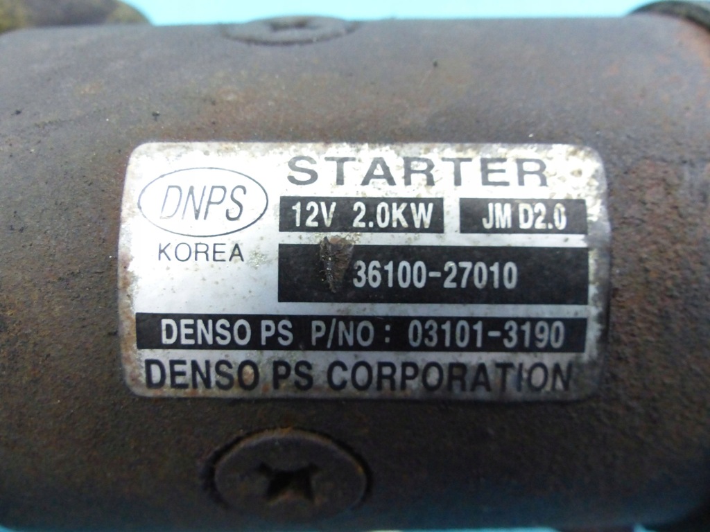 фото №6, Test стартер kia sportage ii 04-10 36100-27010