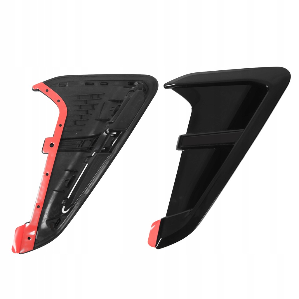 фото №9, 2 szt. блестящие чёрные боковой защита воздуховод воздуха заменители dla x4