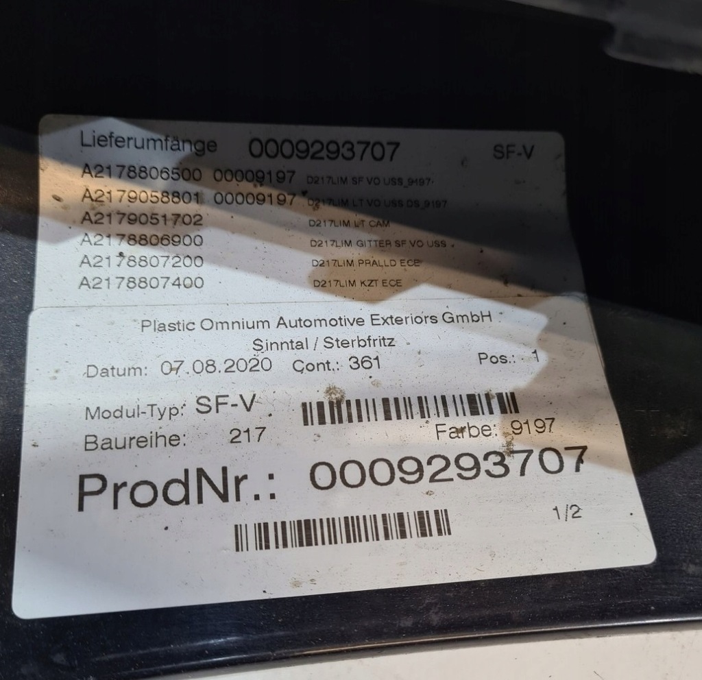 Бампер перед mercedes s coupe c217 w217 lift amg Оригінал