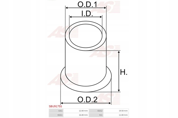 фото №2, Втулка, wał стартер as-pl sbu9175s