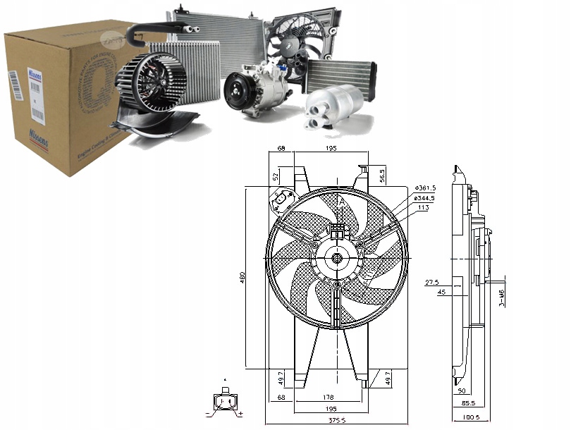 фото №1, Nissens 85767 вентилятор, охолодження двигуна