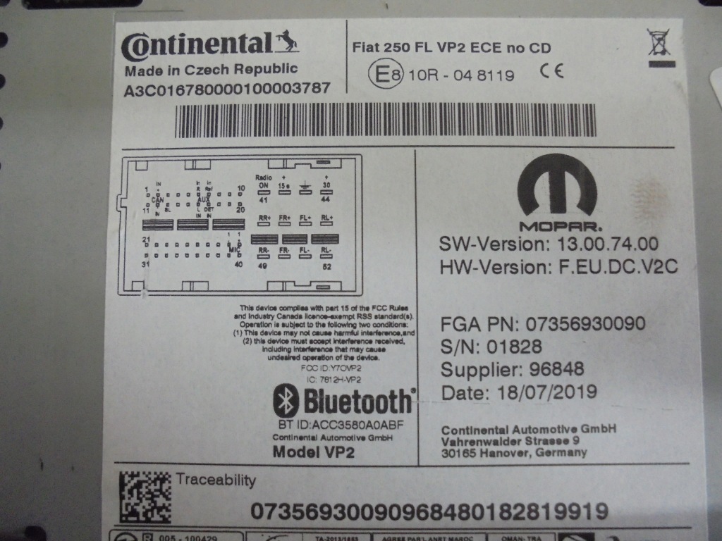 фото №2, 7356930090 радіо fiat ducato 2012- сенсорний