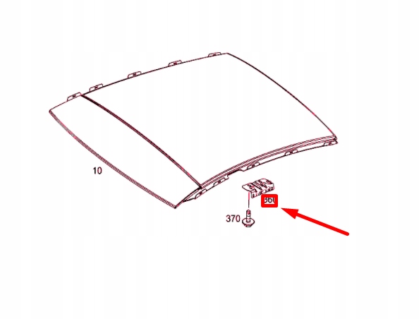 Mb cla c117 рама дах скляного przy стійка b панель  ліва a1767870042 в Україні