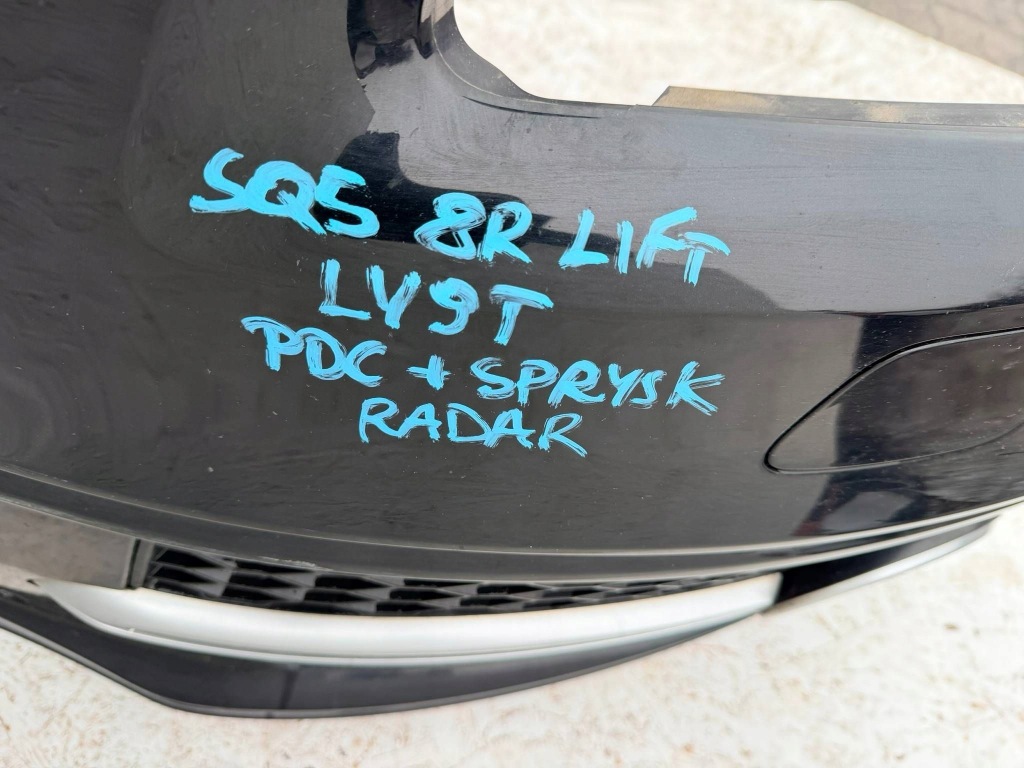 фото №13, Sq5 8r lift q5 бампер передній перед чорний ly9t pdc омивачі pod радар