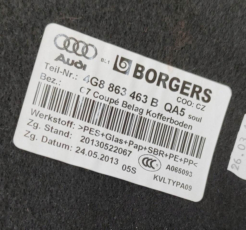 фото №5, Audi a7 s7 4g 2017 обшивка багажника