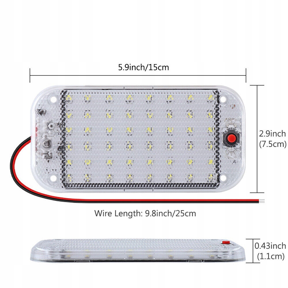 Купити Лампа led do салону автомобіля 48led 12v-85v 5w do багажника білий