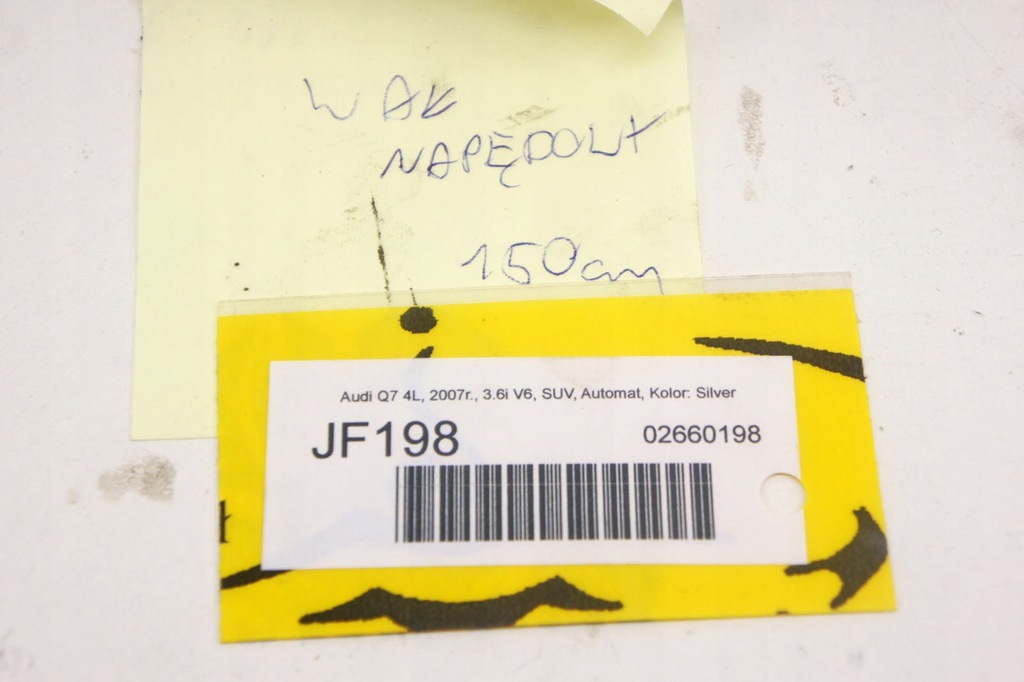 фото №6, Jf198 audi q7 4l 3.6i wał приводной 7l8521102f