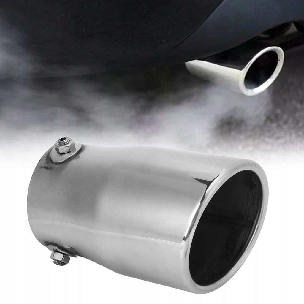 фото №11, Сріблястий універсальний гасник випускний наконечник труби випускної ze нержавіюча сталь