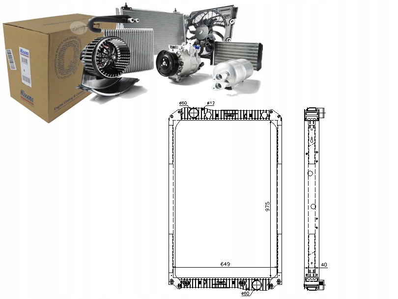 фото №1, Радиатор двигателя mercedes axor axor 2 om457.910-o