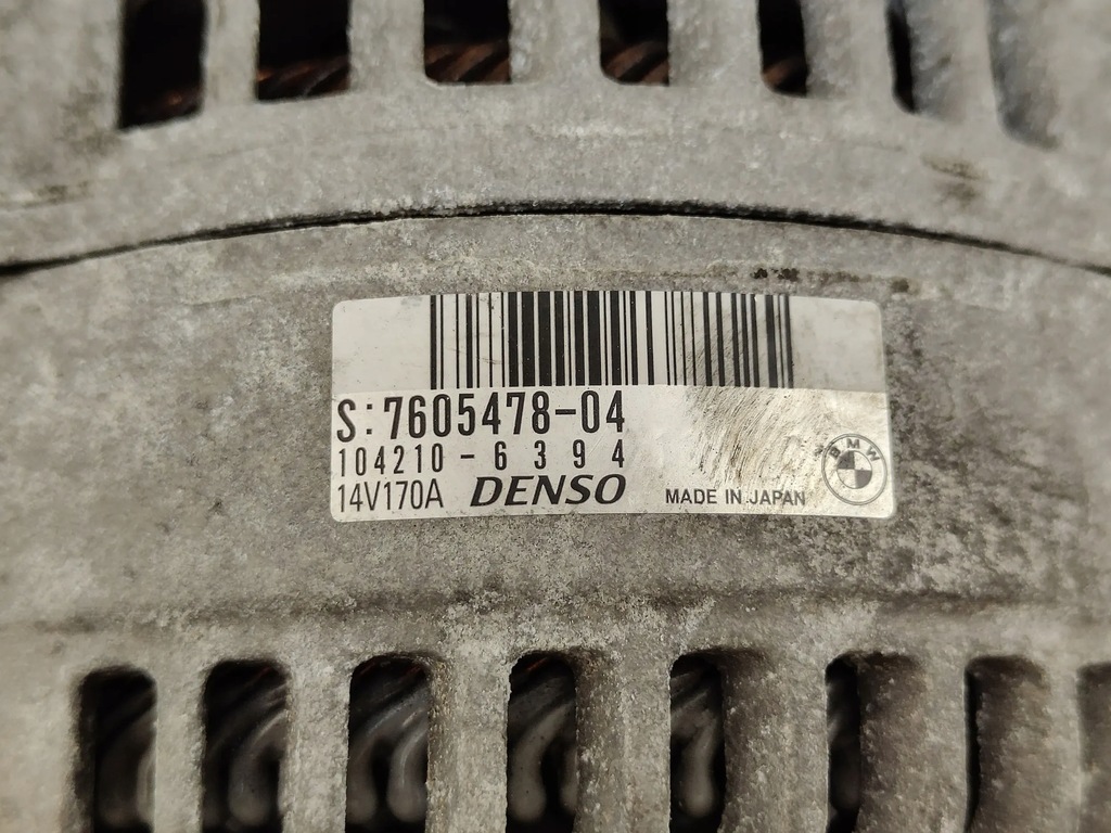 фото №6, Bmw 4 f32 2.0 бензин n20b генератор denso 170a 7605478