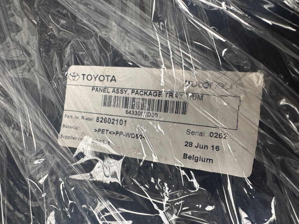 фото №8, Toyota auris ii lift hb полиця багажника 82602101