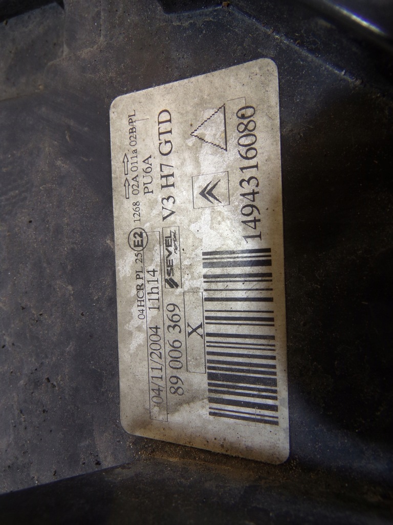 фото №14, Лампа левая передняя перед citroen c8