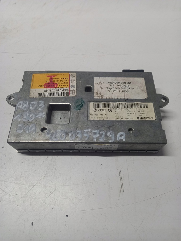 фото №1, Блок керування модуль audi a8 d3 4e0035729