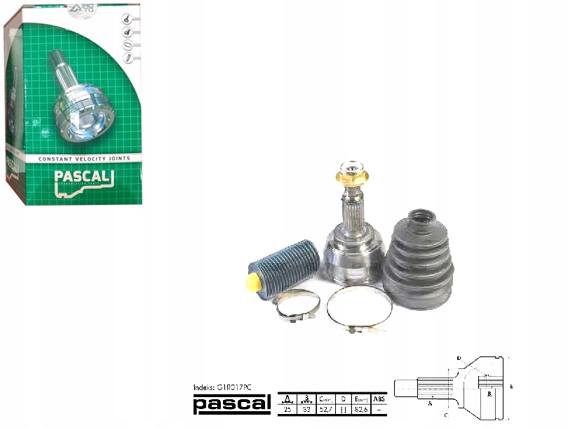 Купить Pascal набор шарнир приводного 151519