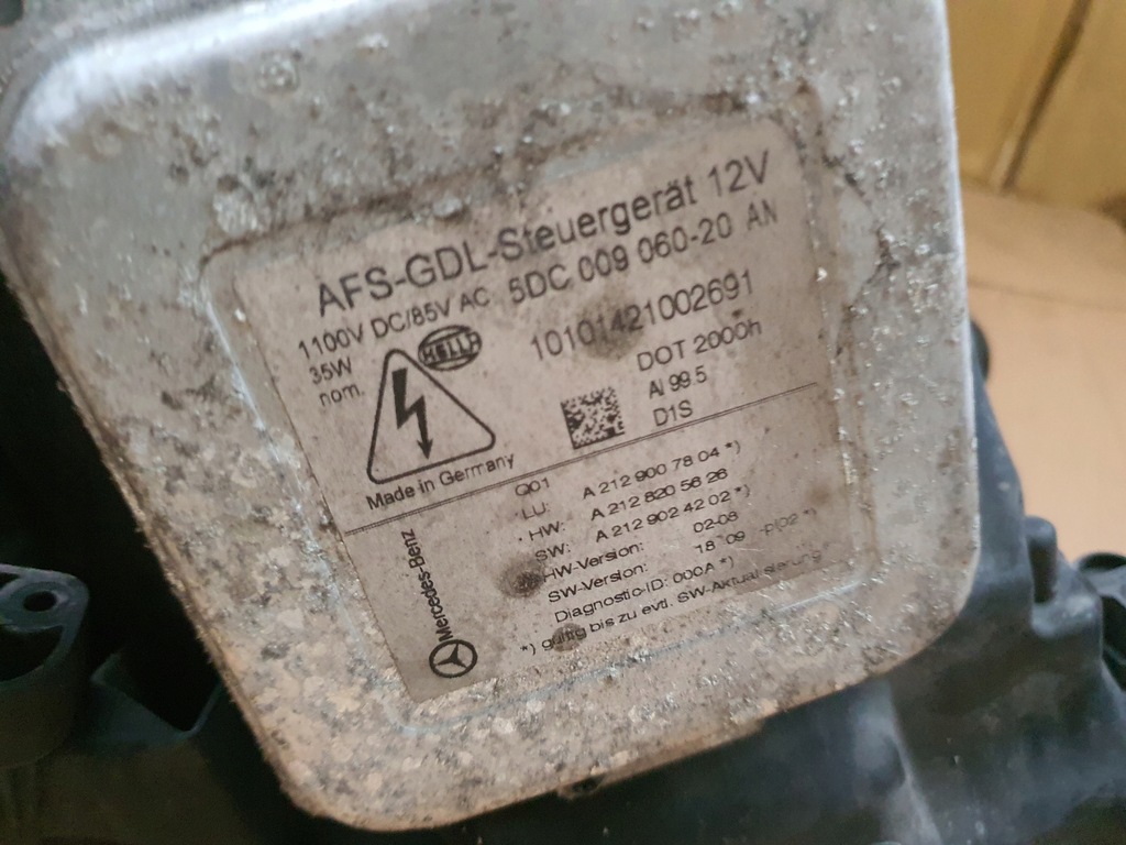 фото №12, Фара лампа ліва mercedes w212 a2128205861