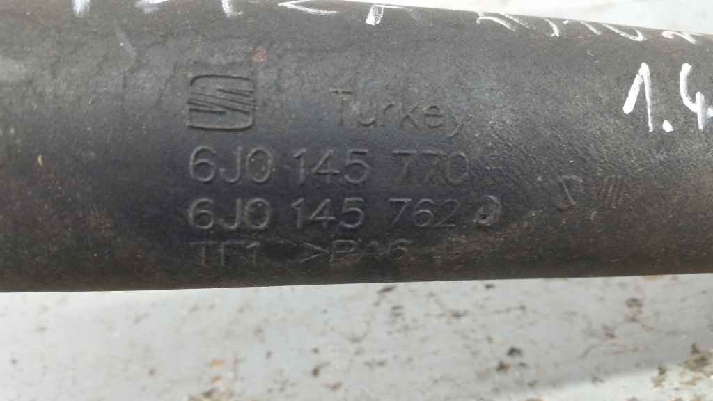 фото №3, Ibiza iv 6j 1.4 tdi труба пабтрубок  шланг 6j0145770