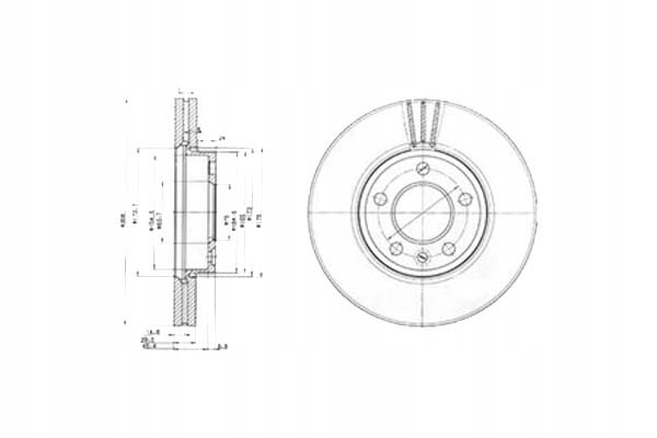 фото №1, Delphi гальмівні диски гальмівні 2szt. vw multivan v multiv