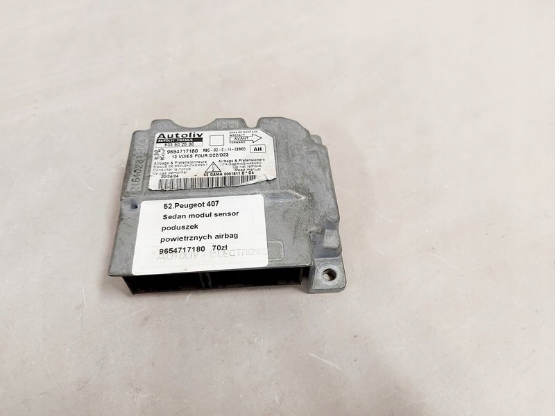 фото №1, Peugeot 407 sedan модуль подушок повітряних