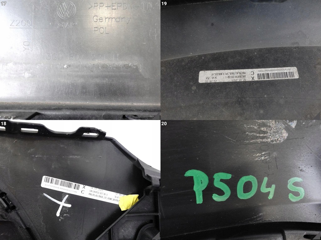 фото №12, Vw passat b8 3g0 alltrack lift 19- бампер + решётки + спойлер +молдинг перед