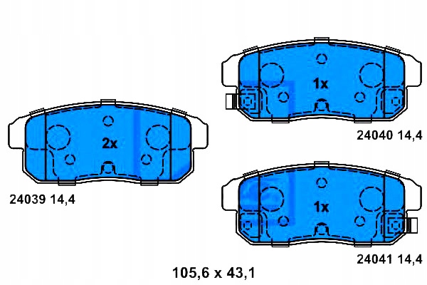 фото №7, Гальмівні колодки ham. mazda t. rx-8 1,3 03-12 ate 13.0460-5856.2