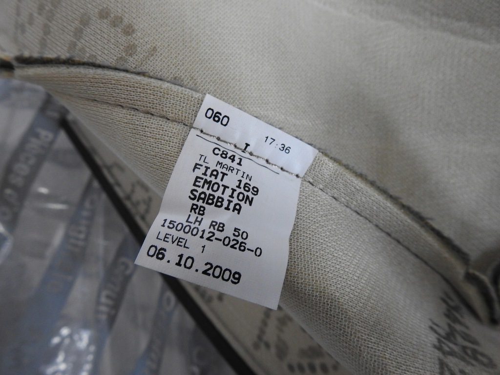 фото №7, Обшивка спинка сидіння lt fiat panda ii sed-644