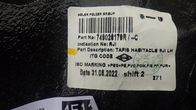 фото №10, Коврик обшивка пол dacia jogger 749020850r