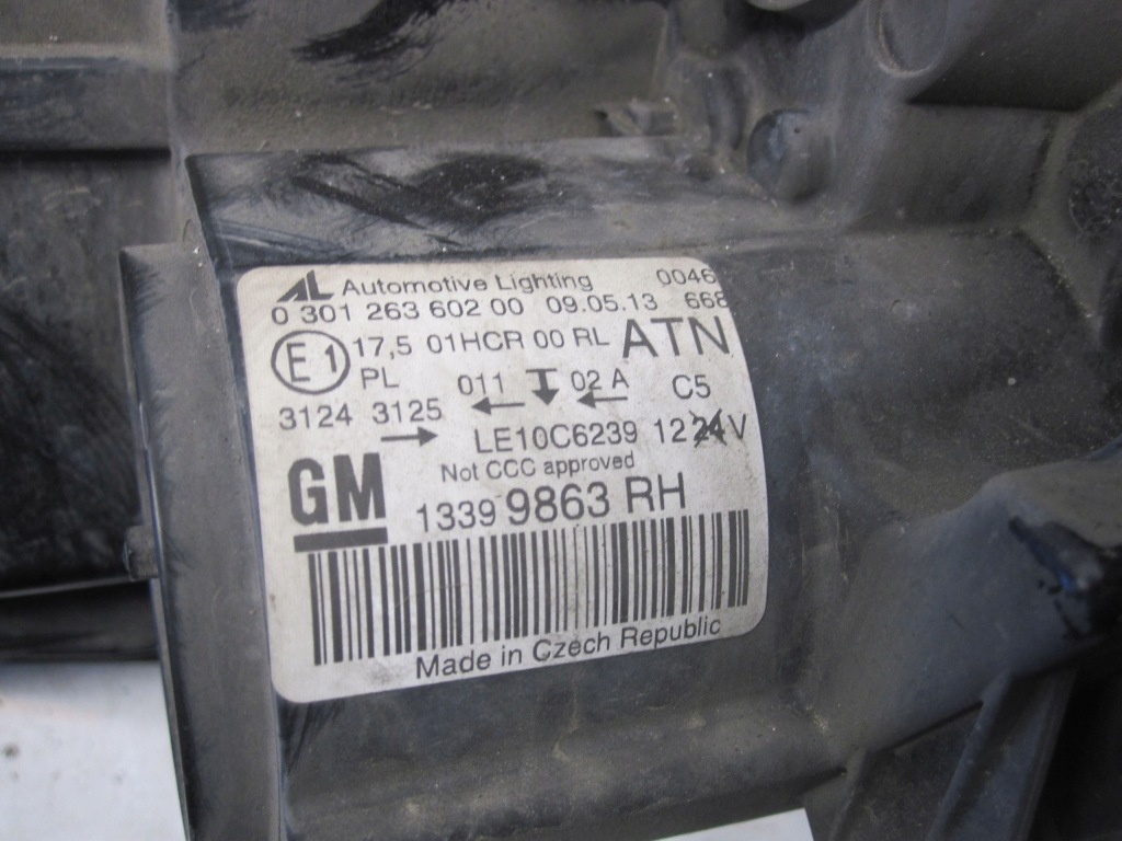 фото №6, Opel zafira tourer c 13r лампа правая перед 13399863 anglik