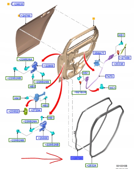 фото №6, Оригинальный номер ford 1869692 прокладка дверь