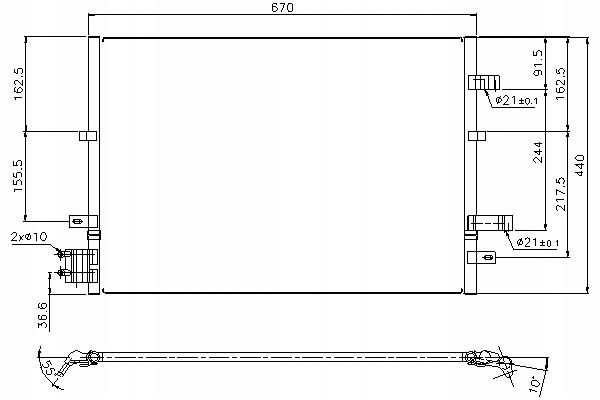 фото №1, Nissens конденсатор радіатор кондиціонера +gratisy