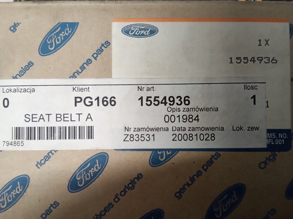 фото №3, Pas безопасности задний ford focus mk2 kuga mk1