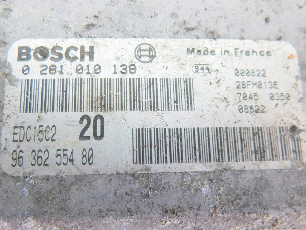 фото №6, Peugeot partner i 2.0 hdi 00r бортовий комп'ютер блок керування двигуна 0281010138