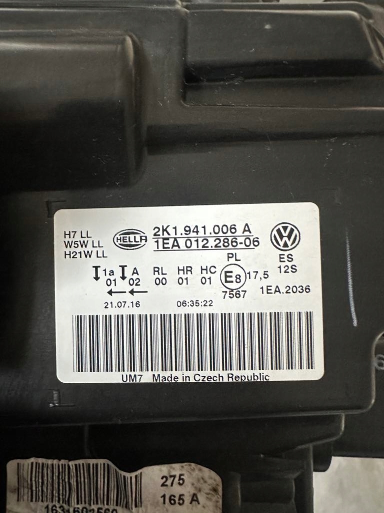 фото №8, Лампа перед правая vw caddy iii lift 2015-19 2k1941006a