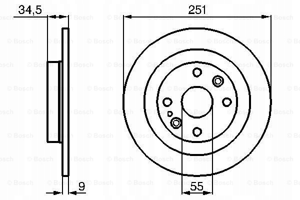 фото №3, Тормозные диски тормозные колодки задняя bosch mazda mx-5 ii