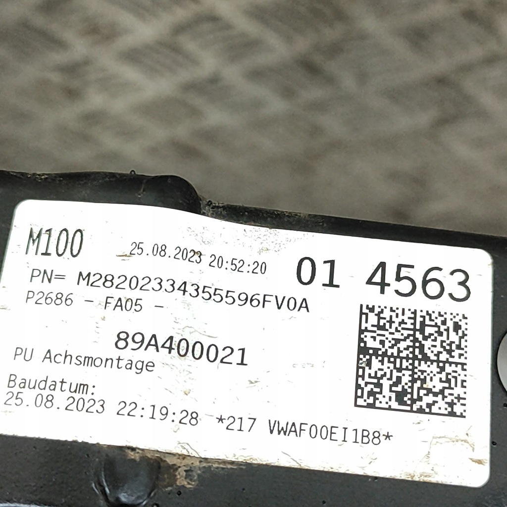 фото №8, Audi q4 sportback e-tron 2024 рама допоміжна передня