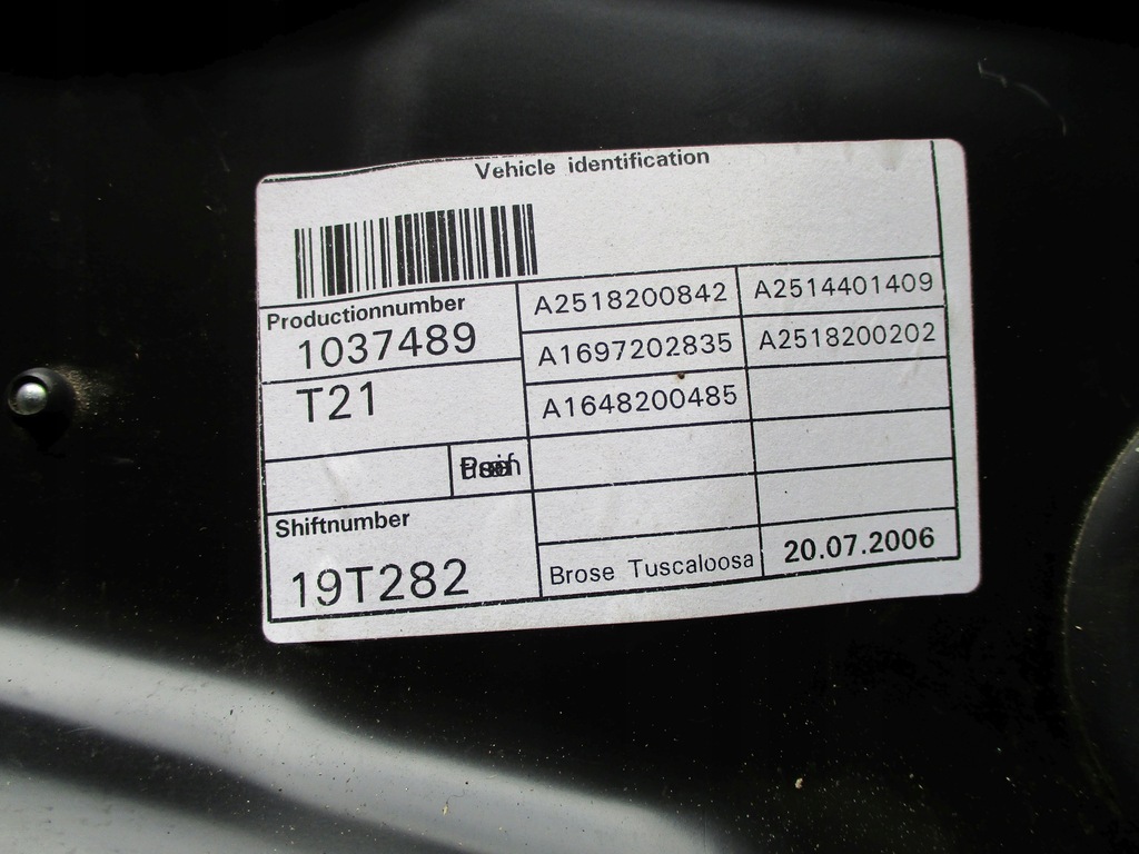 фото №4, Механизм стекло правый перед mercedes r-klasa w251