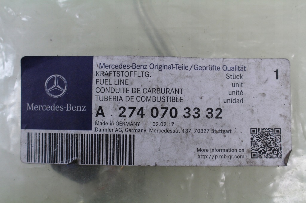 фото №5, Труба шланг клапан топлива mercedes a2740703332
